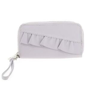 Wristlet Wallet in Lavender with Ruffle